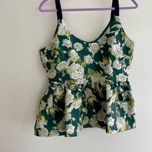 Anthropologie silk peplum top